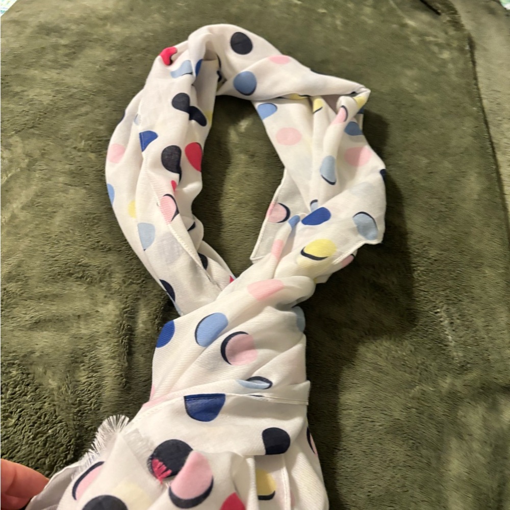 Polka Dot Scarf with Multicolor Dots